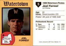 Joel Forrest 1988 Pucko Watertown Pirates #5 Card *AutographDen*