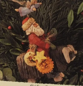 Hallmark Folk Art Guiding Santa 1995 Andenken Ornament QK1037 MIB Weihnachten - Bild 1 von 6