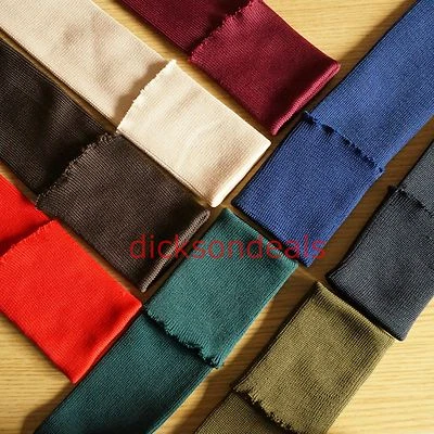 1m Metre Seamless Tubular Cuffing Choice of 8 Colours Black Olive Navy Brown etc