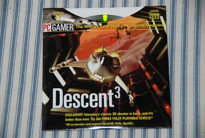 PC Gamer Demo CD - January 1999 - Descent 3 Trespasser & More - Image 1 of 2