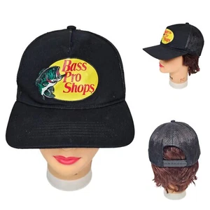 Bass Pro Shops Trucker-Stil Mütze Netz Druckknopflasche verschwunden Angeln Kappe verstellbar schwarz - Bild 1 von 10
