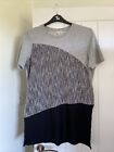 RIVER ISLAND  GREY MIXED TUNIC/TOP SZE 10 WORN EXCELLENT CONDITION 