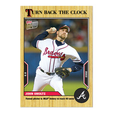 🛑 JOHN SMOLTZ BRAVES 2022 TOPPS NOW TURN BACK THE CLOCK #131 🔥 (PR 210)