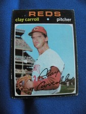 1971 Topps Baseball Cards Clay Carroll Cincinnati Reds #394