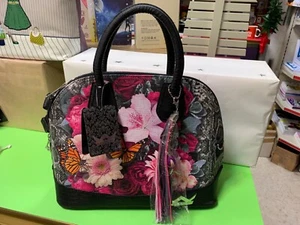 Borsa karactermania fiori e farfalle 35 x 27 compreso manico h 38 - Foto 1 di 4
