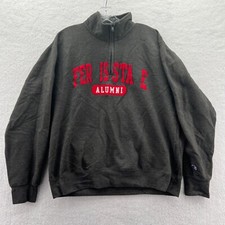 Champion Ferris State Bulldogs Jacket Mens Large Gray Sweatshirt Cotton NCAA