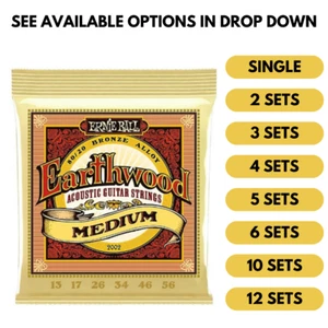 Ernie Ball Medium 80/20 Bronze 13-56 Acoustic Guitar Strings 2002 SEE OPTIONS - Picture 1 of 17
