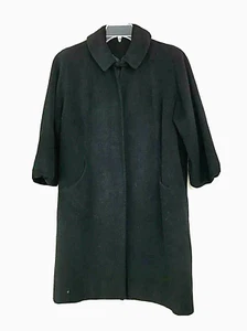 Jerbil California Vintage Black Baby Llama Wool Coat Anglo Fabric Medium Women - Picture 1 of 9