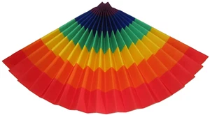 PRIDE FLAG FAN BUNTING ~ 18" x 36" ~ Indoor Use or Covered Patio - Picture 1 of 2