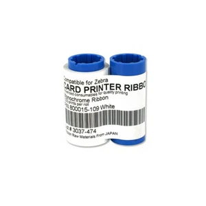 800015-109 Ribbon White for Zebra CIM-K300F K300C K300F Card Printer 1000 Prints - Picture 1 of 3
