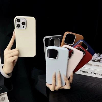 For iPhone 16 Pro Max 15 14 13 12 11 Shockproof Soft TPU Plain Phone Case Cover - Image 1 of 4