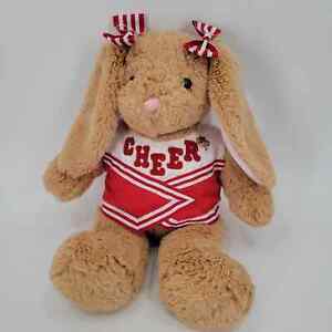 Build a Bear brown bunny pink ears bows cheerleader top 