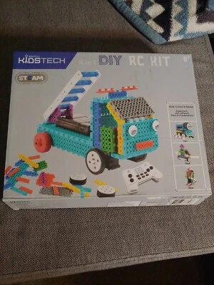 KidsTech 4 in 1 DIY RC Kit Ladder Truck Train Engine Duck Skier 180 Pieces NEW? - Image 1 of 4