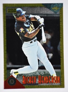 1994 SCORE GOLD RUSH RICKEY HENDERSON BASEBALL CARD # RT13