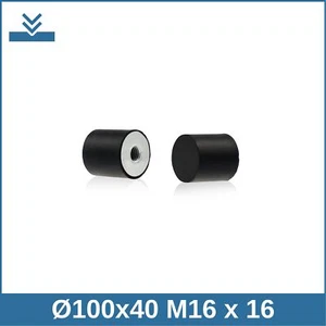 E Ø100x40 M16 x 16 NK 55° Shore Gummipuffer Schwingungsdämpfer - Bild 1 von 2