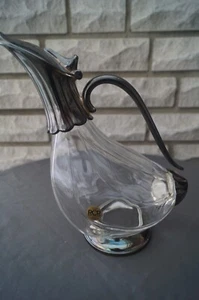 1 A Karaffe Decanter"Kalte Ente"- RCR, Italien, 24% Kristallglas, versilbert - Bild 1 von 15