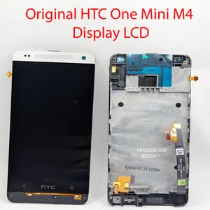 Original HTC One Mini M4 Display LCD TouchScreen Glas Scheibe Rahmen Frame - Bild 1 von 1