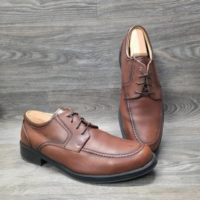 Ralph Lauren Chaps Dress Shoes Mens 10.5M Brown Oxford Leather Old Money Preppy - Image 1 of 4