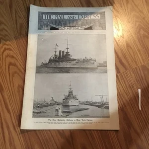 Sept 1 THE MAIL AND EXPRESS MAGAZINE New Battleship Alabama Pan American Expo - Picture 1 of 4