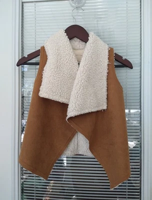 Chaleco Sherpa Marrón 7/8 Cobre Llave Imitación Cuero Foto 1 de 3