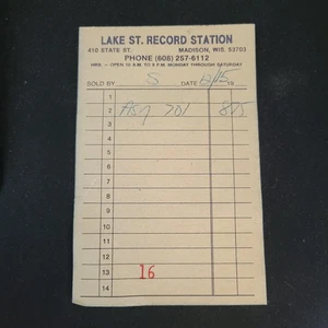 Lake Street Schallplattenstation Madison WI Store Quittung Vinyl LP Shop  - Bild 1 von 2