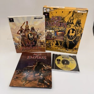 Age Of Empires - Gold Edition (1998) Microsoft Big Box [COMPLETE, RARE] Like New - Picture 1 of 12