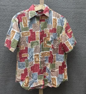 Vintage The Territory Ahead Hemd Herren L Mehrfarbig Tribal Kurzarm - Bild 1 von 6