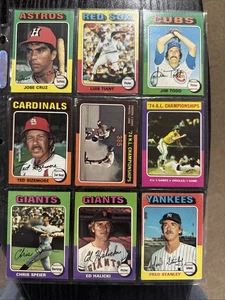 1975 TOPPS BASEBALL 9 CARD LOT - Bild 1 von 2