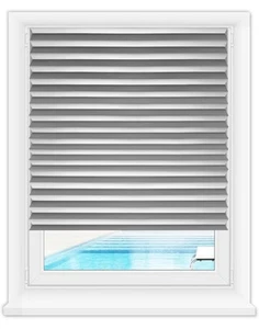 Zipcase 5 Pack Window Light Filtering Shades, Gray & Aluminum, Thermal - Picture 1 of 6