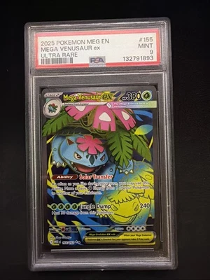 2025 POKEMON MEG EN-MEGA EVOLUTION ULTRA RARE #155 MEGA VENUSAUR EX PSA 9 - Image 1 of 2