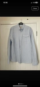 Hackett Men’s Striped Shirt Slim Fit Large Size - Picture 1 of 7