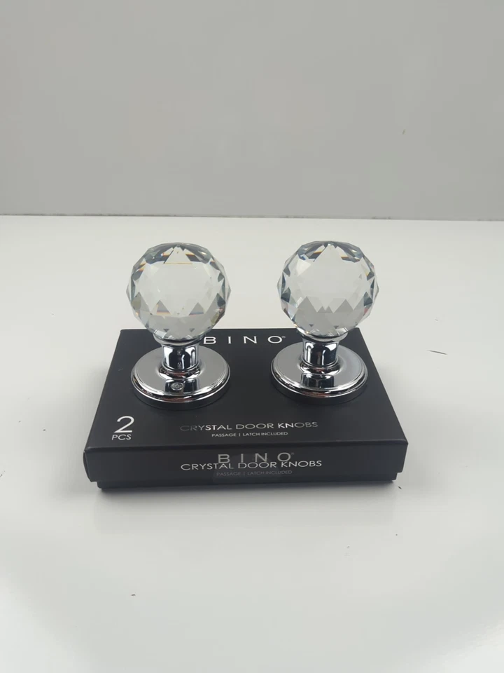 Bino 4pcs Crystal Door Knobs Functional