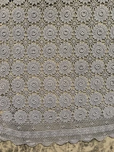 Copriletto Copriletto Vintage all'uncinetto a Mano 76" X 72" Completo Letto Matrimoniale Divano - Foto 1 di 13