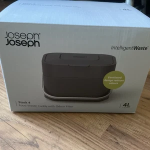Joseph Joseph Stack 4 Food Waste Caddy odor Filter 4L Countertop Compost BNIB - Picture 1 of 8