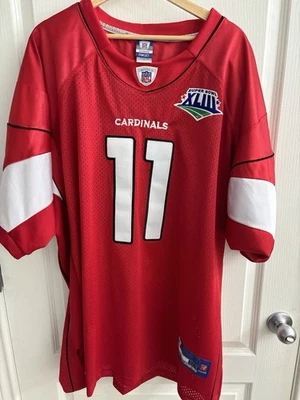Camiseta Larry Fitzgerald #11 ROJA Reebok Auténtica Cardenales NFL Superbowl Talla 54 Foto 1 de 3