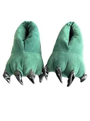 Zapatillas de felpa de dinosaurio Dino Claw para niños talla pequeña 4-6 usadas en excelente estado Foto 1 de 4