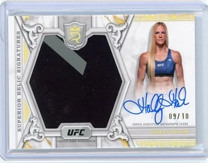 2024 Topps UFC Royalty Holly Holm Superior Reliquia Firmas Dorado Automático/10 - Imagen 1 de 2