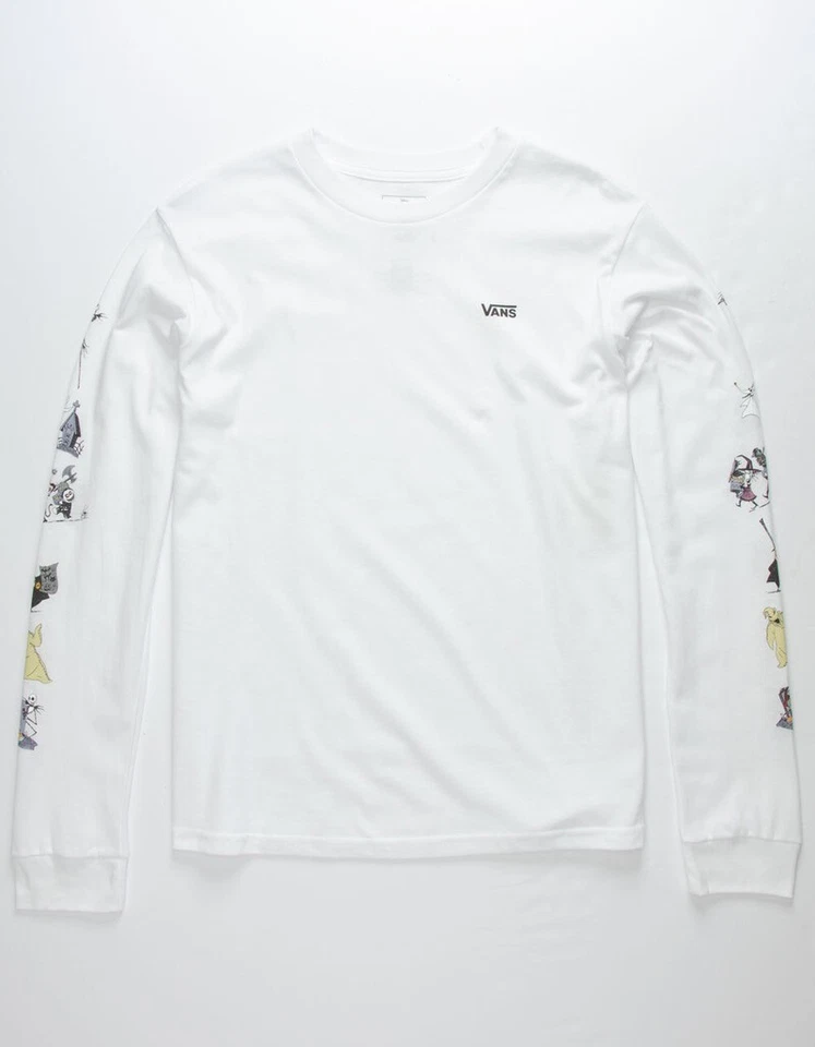 VANS X Disney Nightmare Before Christmas White Long Sleeve T-shirt Size XL