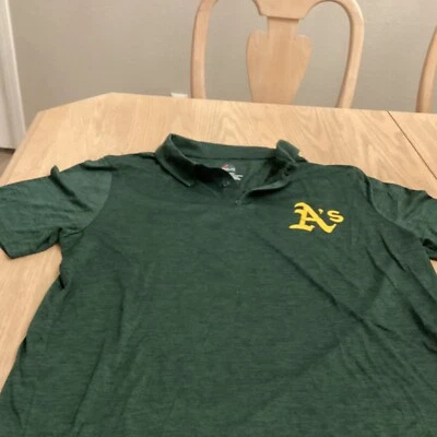 Camiseta para hombre XL A's abotonada verde Foto 1 de 4