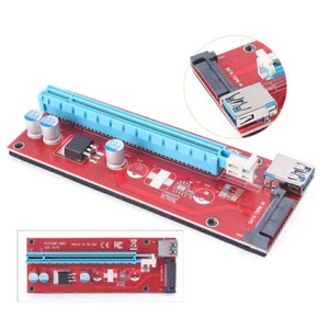 PCI-E Express USB3.0 1x vers 16x Extender Riser Card Adaptateur Câble d'alimentation SATA g5 - Photo 1/8