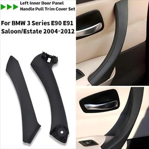 Left Side Inner Door Handle Pull Cover Black For BMW 335d 08-12 335i 06-12 Sedan - Picture 1 of 11