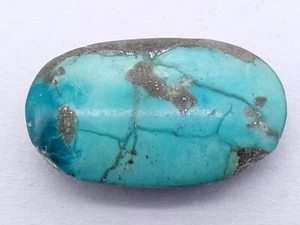 Pietra Preziosa Sciolta Forma Ovale Turchese Naturale Certificata Non Trattata 25,21 Ct - Foto 1 di 6