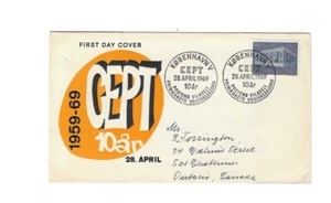 DÄNEMARK 1969 FDC CEPT - nach Kanada geschickt - Bild 1 von 2