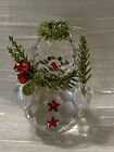 Christmas Ornament Ganz Acrylic Teeny Snowman Holly Berries Kissing Krystals