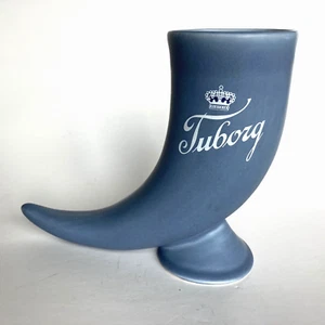 Cuerno de bebida de cerámica Tuborg vintage - azul - Imagen 1 de 9