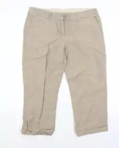 Full Circle Mens Beige Ramie Cropped Trousers Size 30 in L21 in Regular - Picture 1 of 12