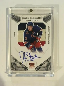 Derek STEPAN Signed ROOKIE Silhouettes 3 COLORS Auto Jersey 2010 Crown Royale - Picture 1 of 2