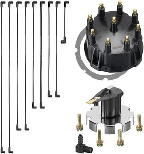 Mercruiser Thunderbolt V8 DISTRIBUTOR CAP ROTOR WIRES KIT 5.0 5.7 7.4 5.0L 350 - Picture 1 of 4