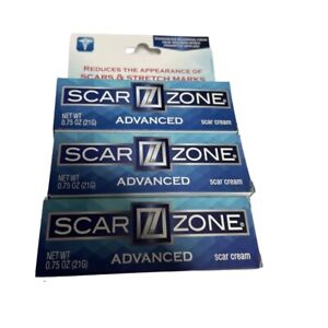 Scar Zone Advanced Scar Cream Reduces The Appearance -Scars/Stretch Marks 3 Pk