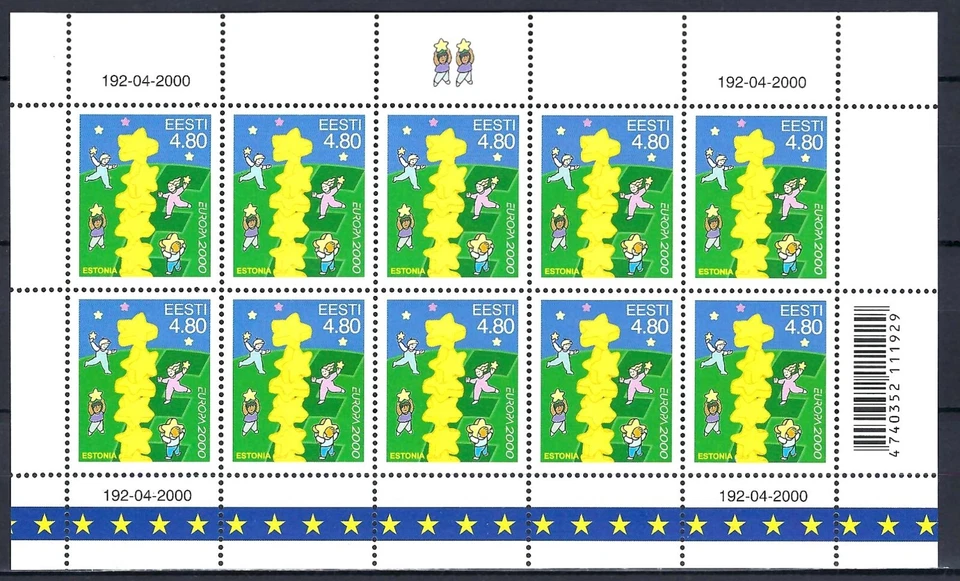EUROPA C.E.P.T 2000 ESTONIA  HOJA 2  MNH ** - Imagen 1 de 1